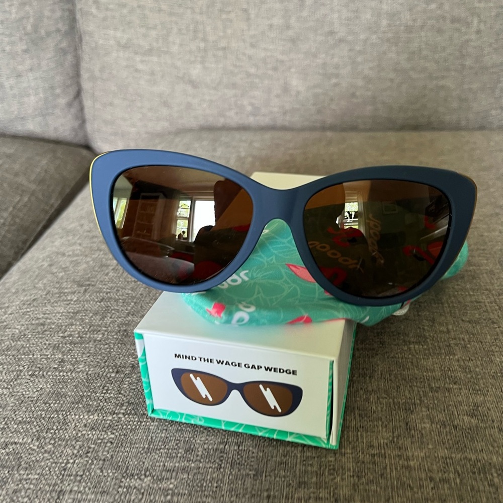 Goodr sunglasses (mind the wage gap wedge)